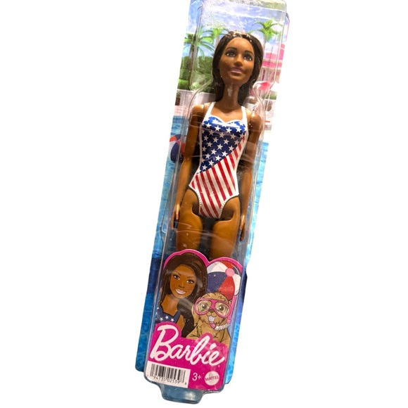 Mattel Other - Mattel Barbie Doll USA Flag Swimsuit Beach